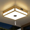 Zoryata 24w Outdoor Motion Sensor Flush Mount Ceiling Light
